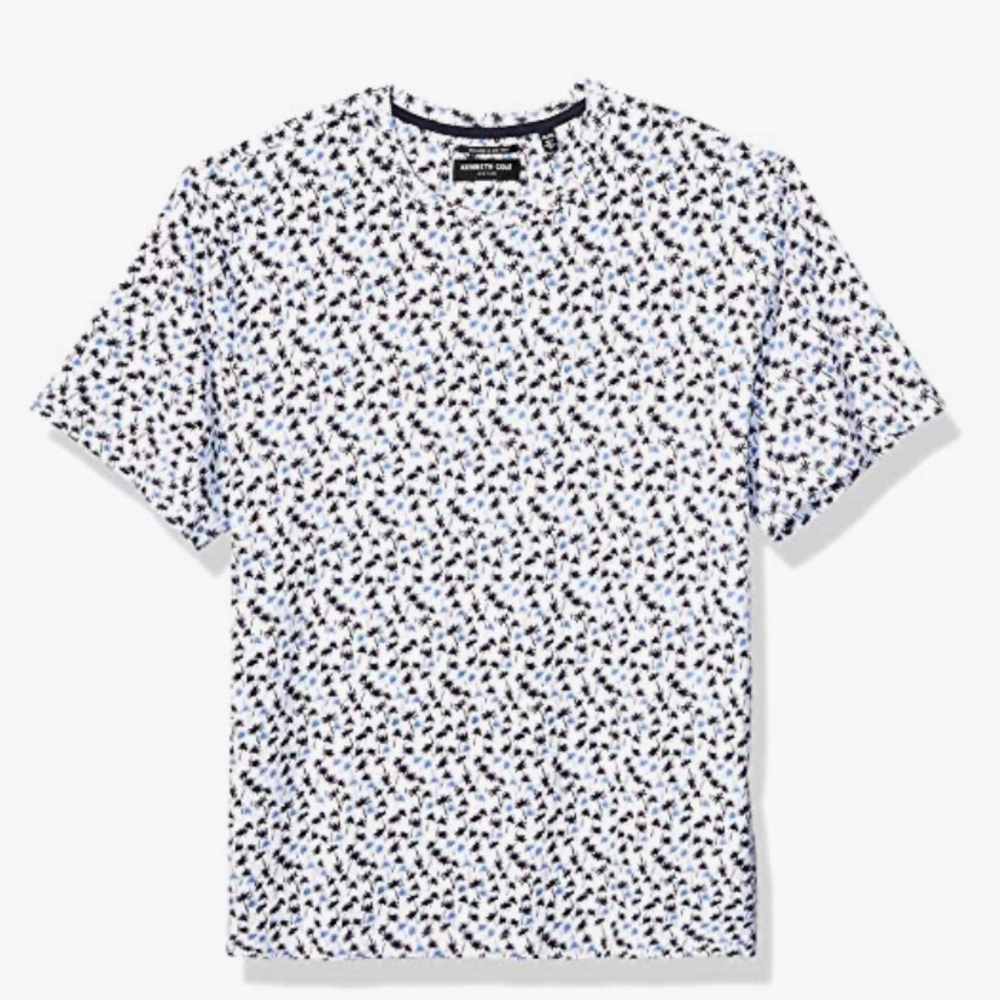 NWT Kenneth Cole New York Short Sleeve Printed Crew Neck Shirt